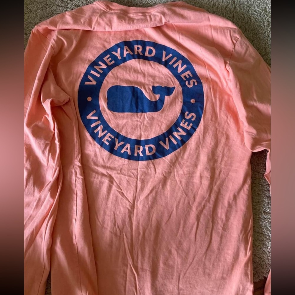 Xs vineyard vines men’s long sleeve shirt T-shirt coral
